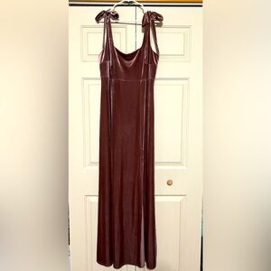 NWT Birdie Grey Velvet gown XL
